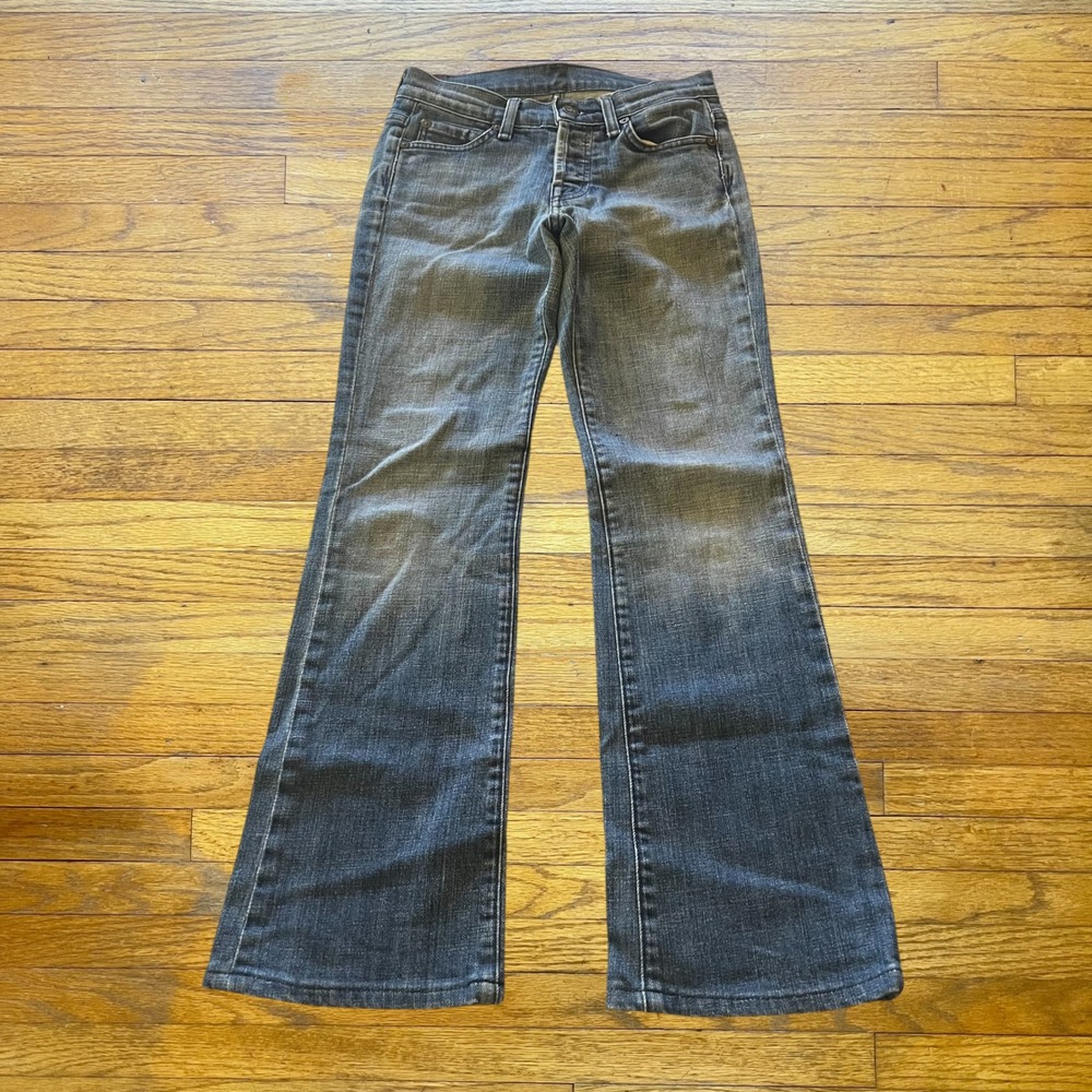 7 For All Mankind Women Flare Jeans Dark Wash Wide Leg Denim Size 24